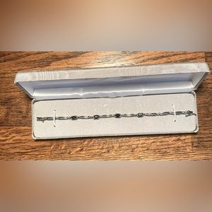 Sterling Silver Sapphire and Diamond Bracelet